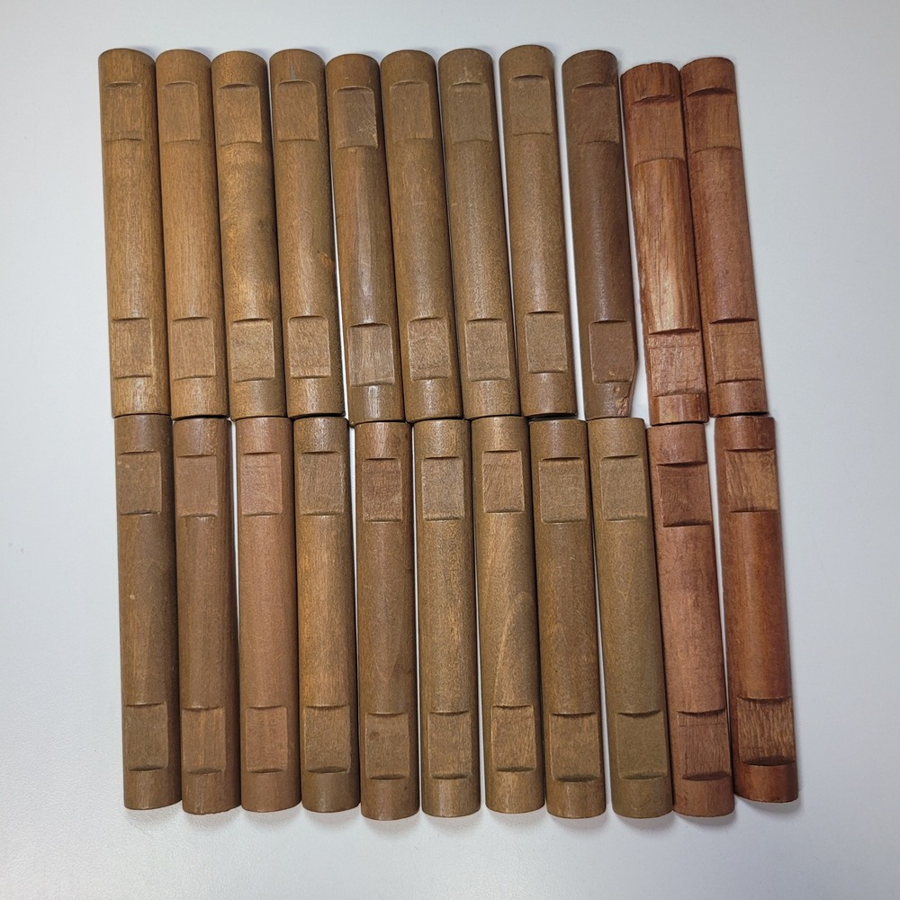 Lincoln Logs Flat Short Replacement Pcs 20 Count Brown Wood Building Toy Parts